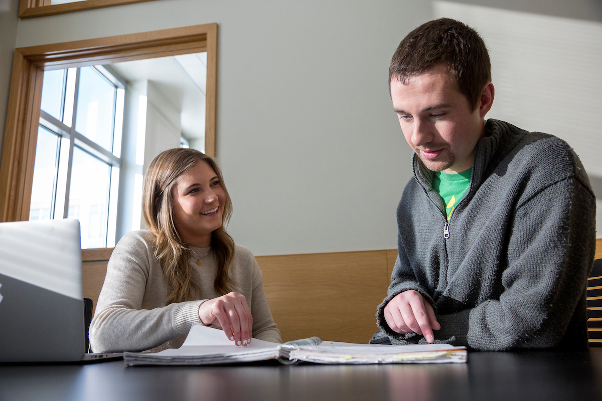 student getting assistance