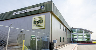 outside of the UVU hangar