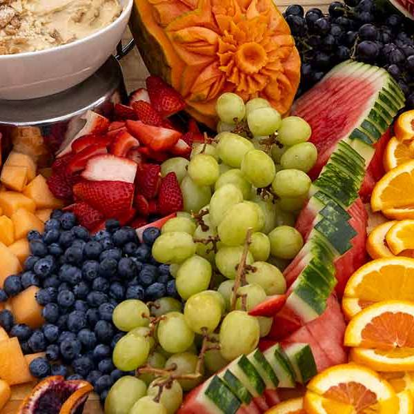 Health food on a table in greyscale