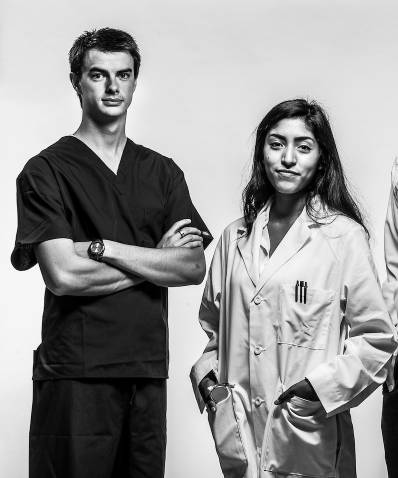学生s standing in black and white