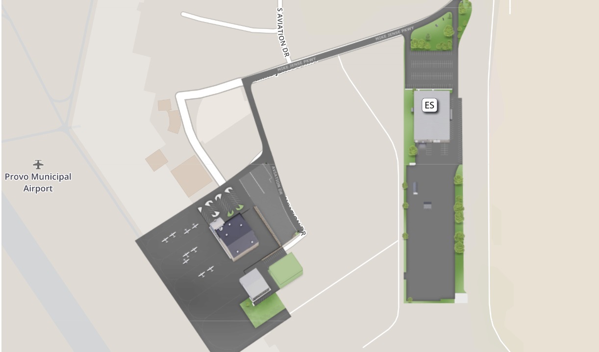 digital overhead view of the 紧急服务 building
