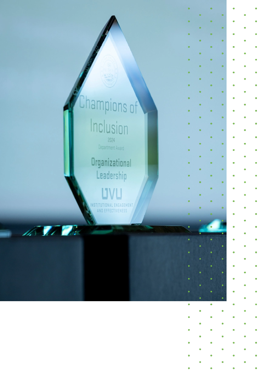 Glass Champion Award. The image is embellished with graphic elements.