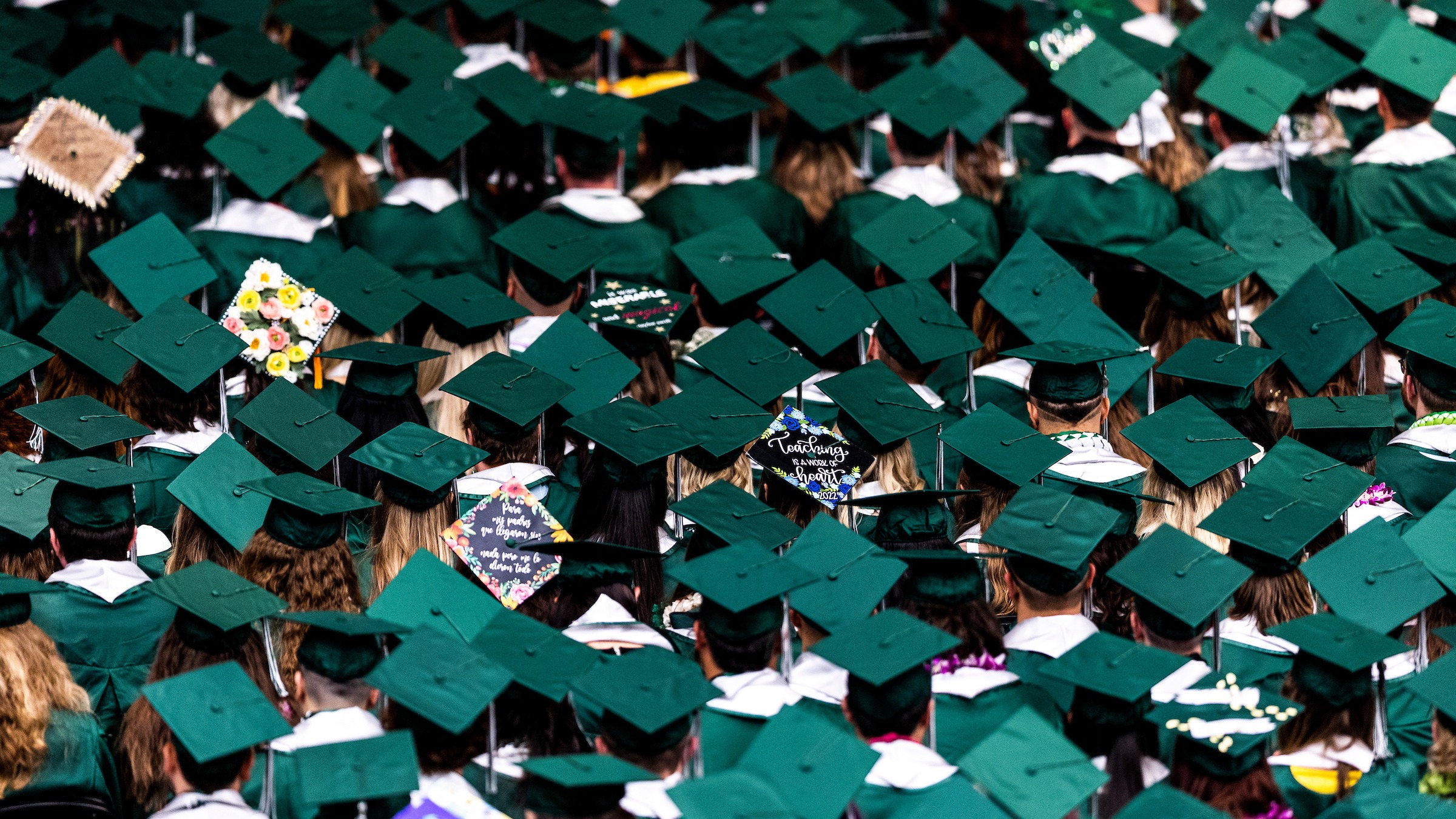 students at graduation
