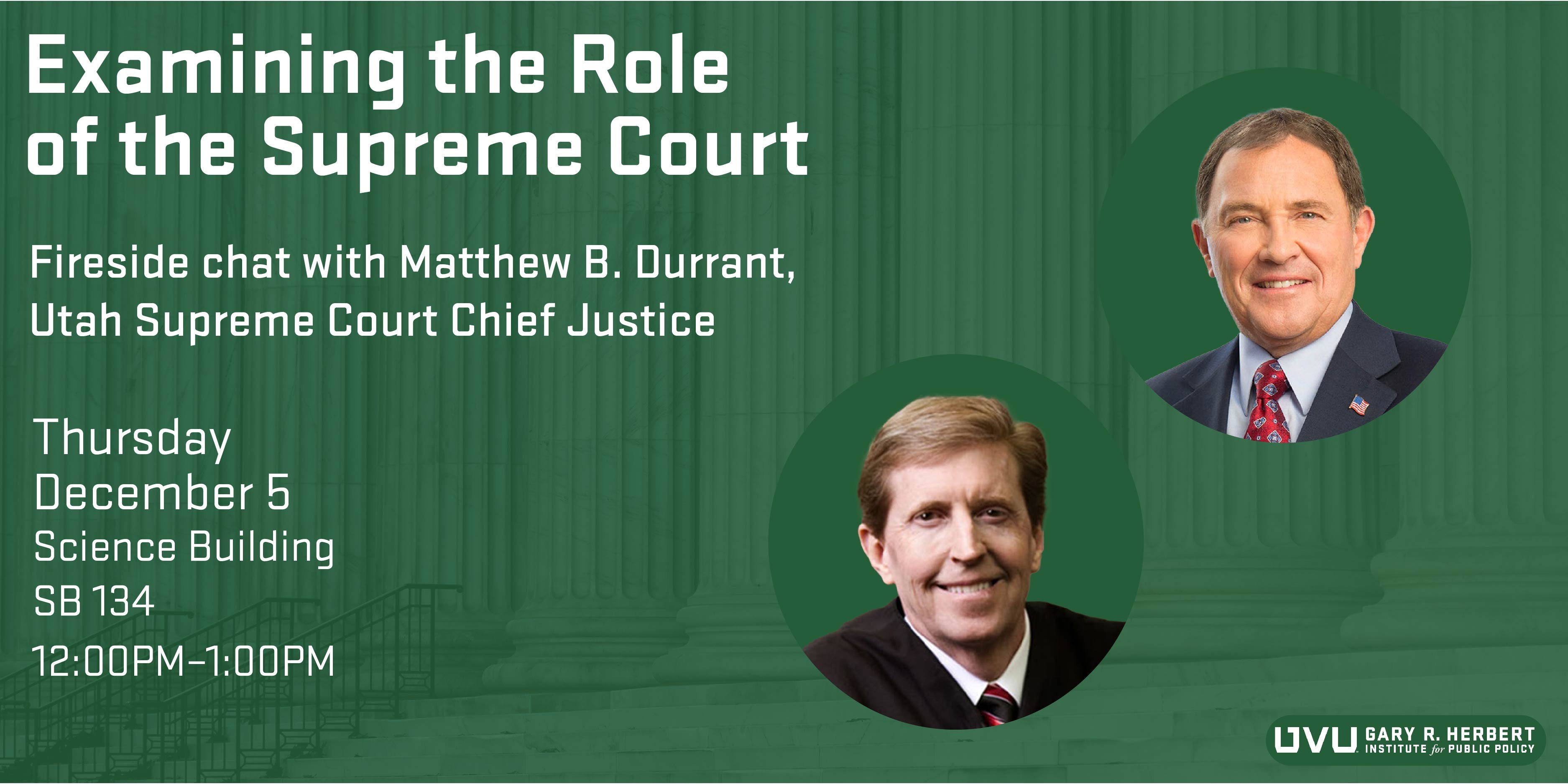 Judicial Panel 与 Chief Justice Matthew B. Durrant
