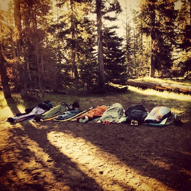 学生s camping on an Oregon coast excursion