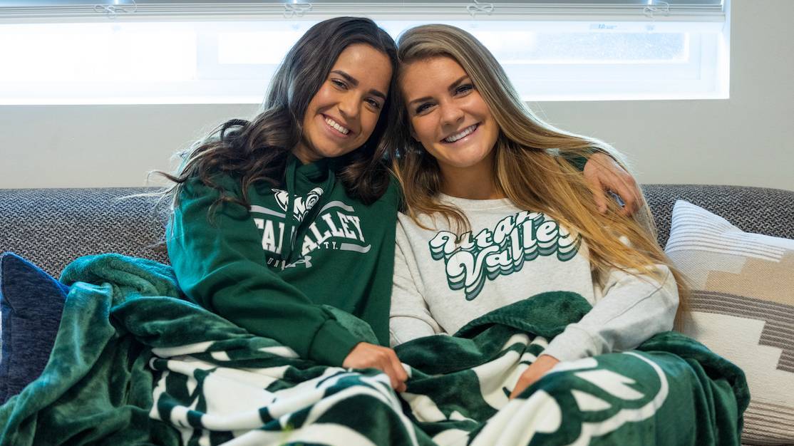 Two students in their apartment