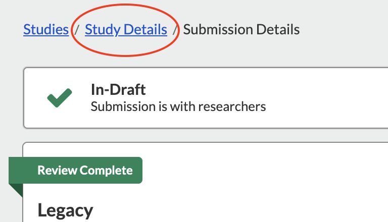 modification - study details