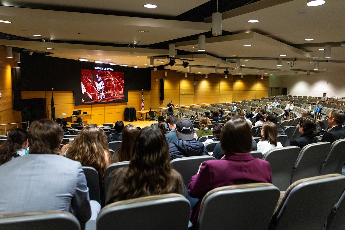 a wideshot image of the audience