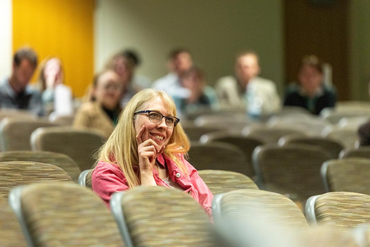 students listening to the keynote speaker