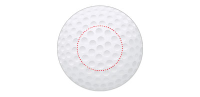Blank golf ball template – 白色