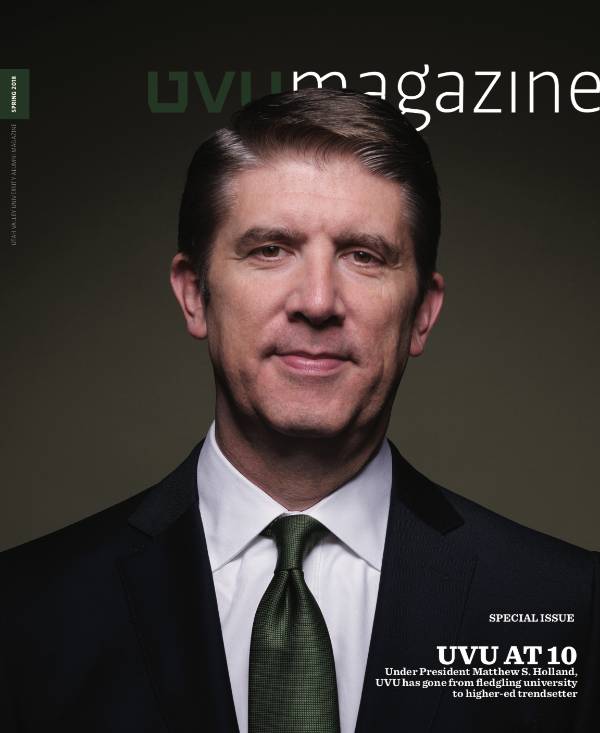 Spring 2018 UVU杂志 cover