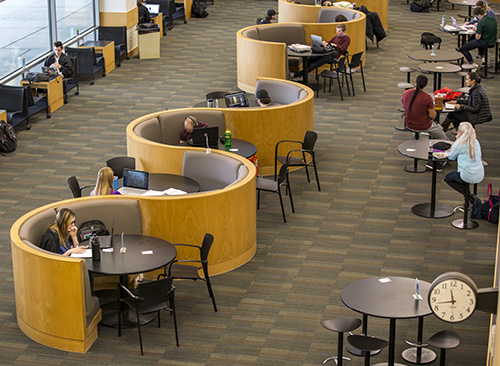 学生s studying in the library