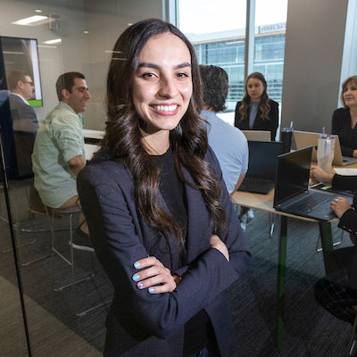 women outside a uvu conference room