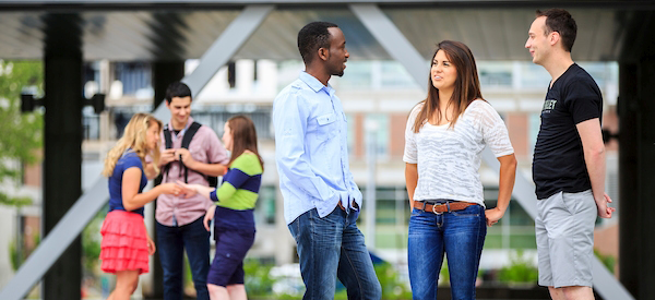 A group of people standing together