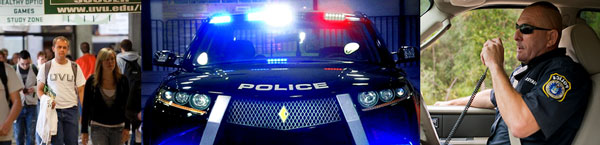 Montage of UVU police services in action