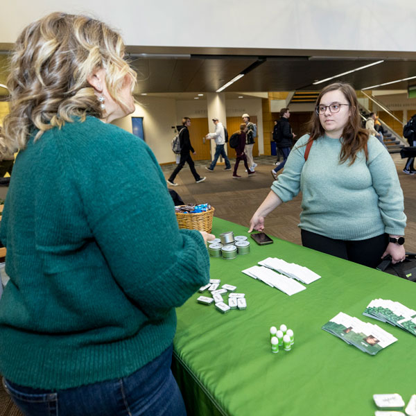 UVU Students at a health program display on a Thursday