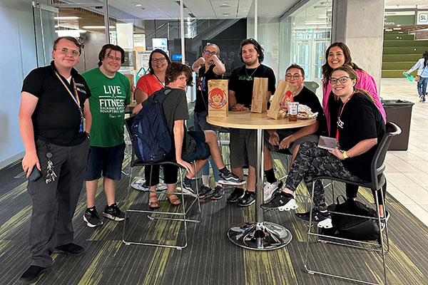 Image of people with Wendys in the SC building